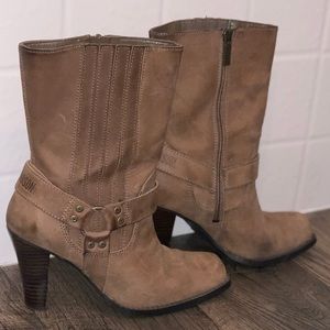 Harley Davidson Brown Leather Calf Boots